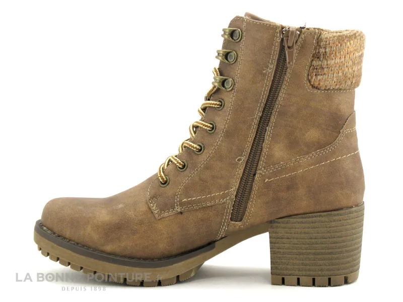 Achat chaussures Dockers Femme Boots, vente Dockers 41CH207 - Marron bronze - Metallic Tan - Boots talon epais