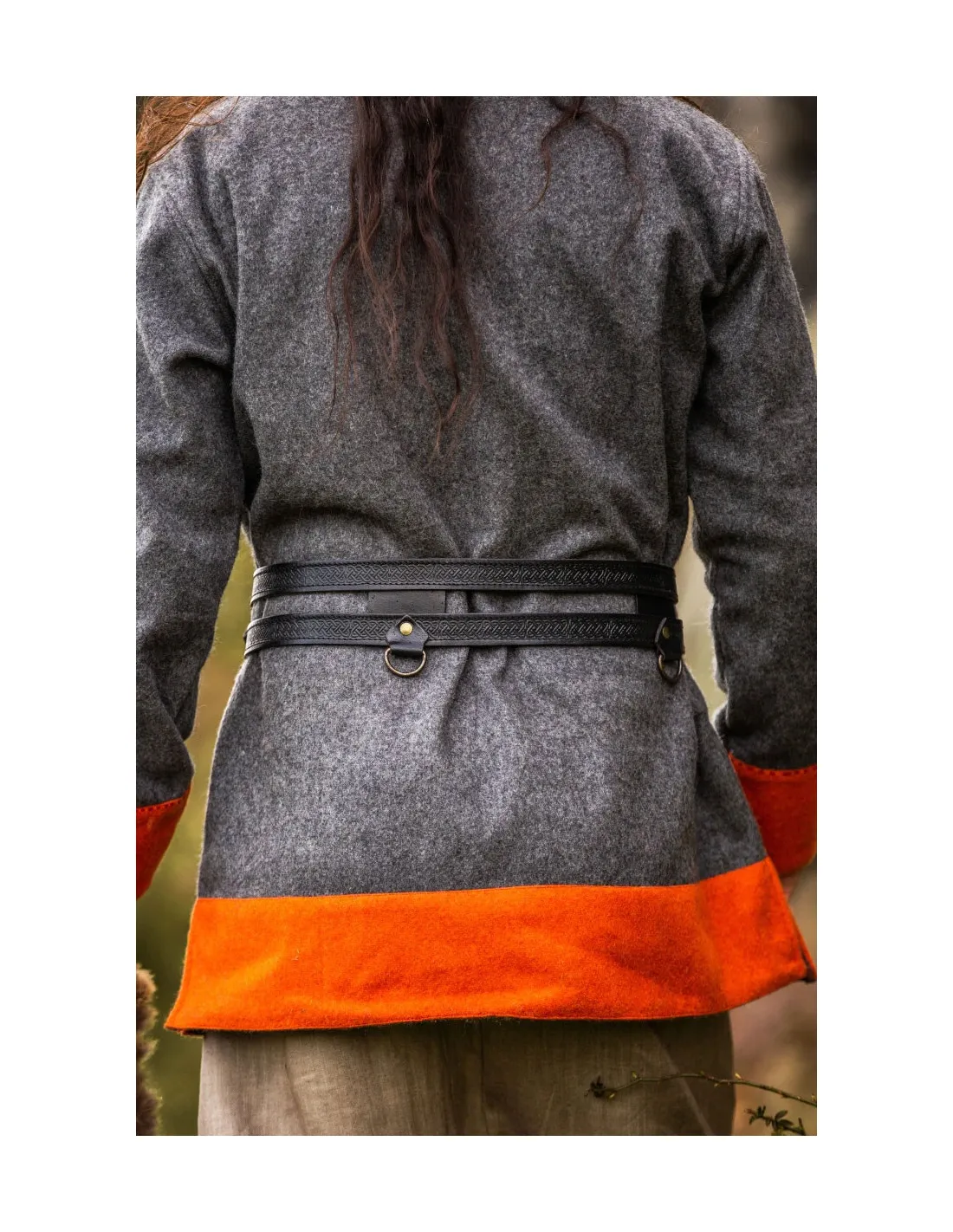 Axel Viking Double Ceinture en Cuir, Noir ⚔️ Boutique Épées