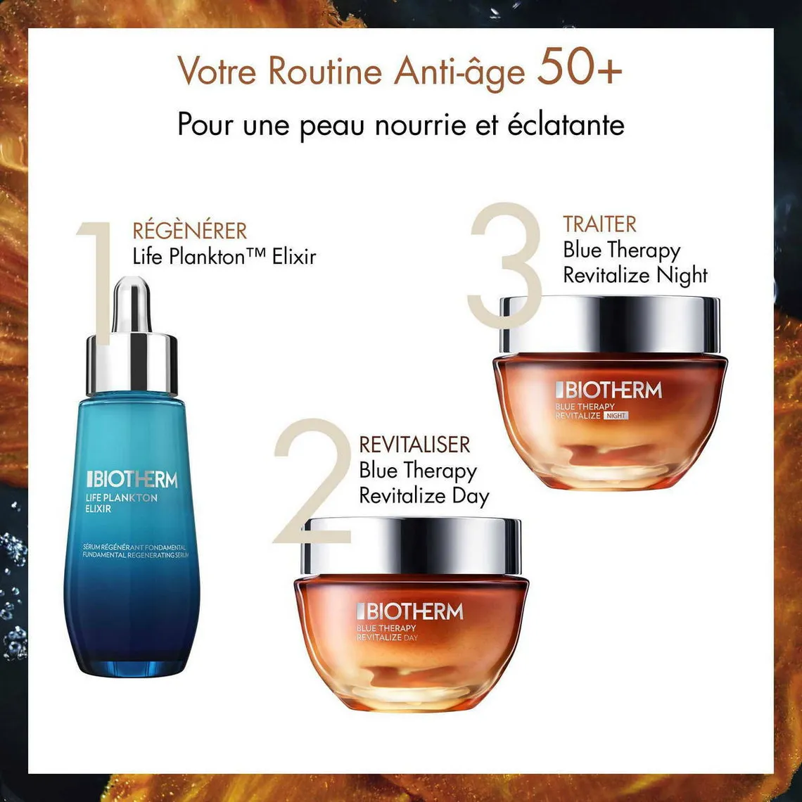 Blue Therapy - Crème de jour revitalisante Biotherm - Crème Hydratante Visage Homme sur MenCorner