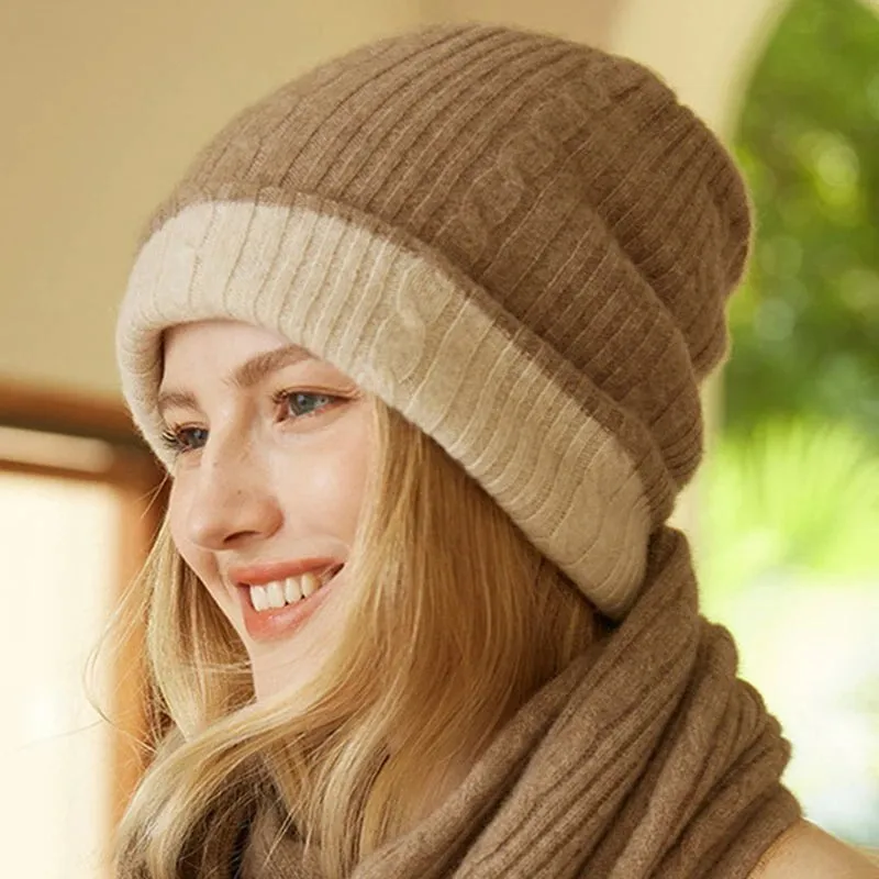 Bonnets en cachemire épais et chaud