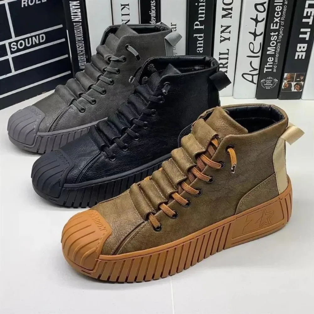 Boots pour hommes avec bouts renforcés et semelle au design unique