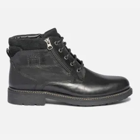 Boots à lacet TBS noir en cuir - Boots Homme | ERAM