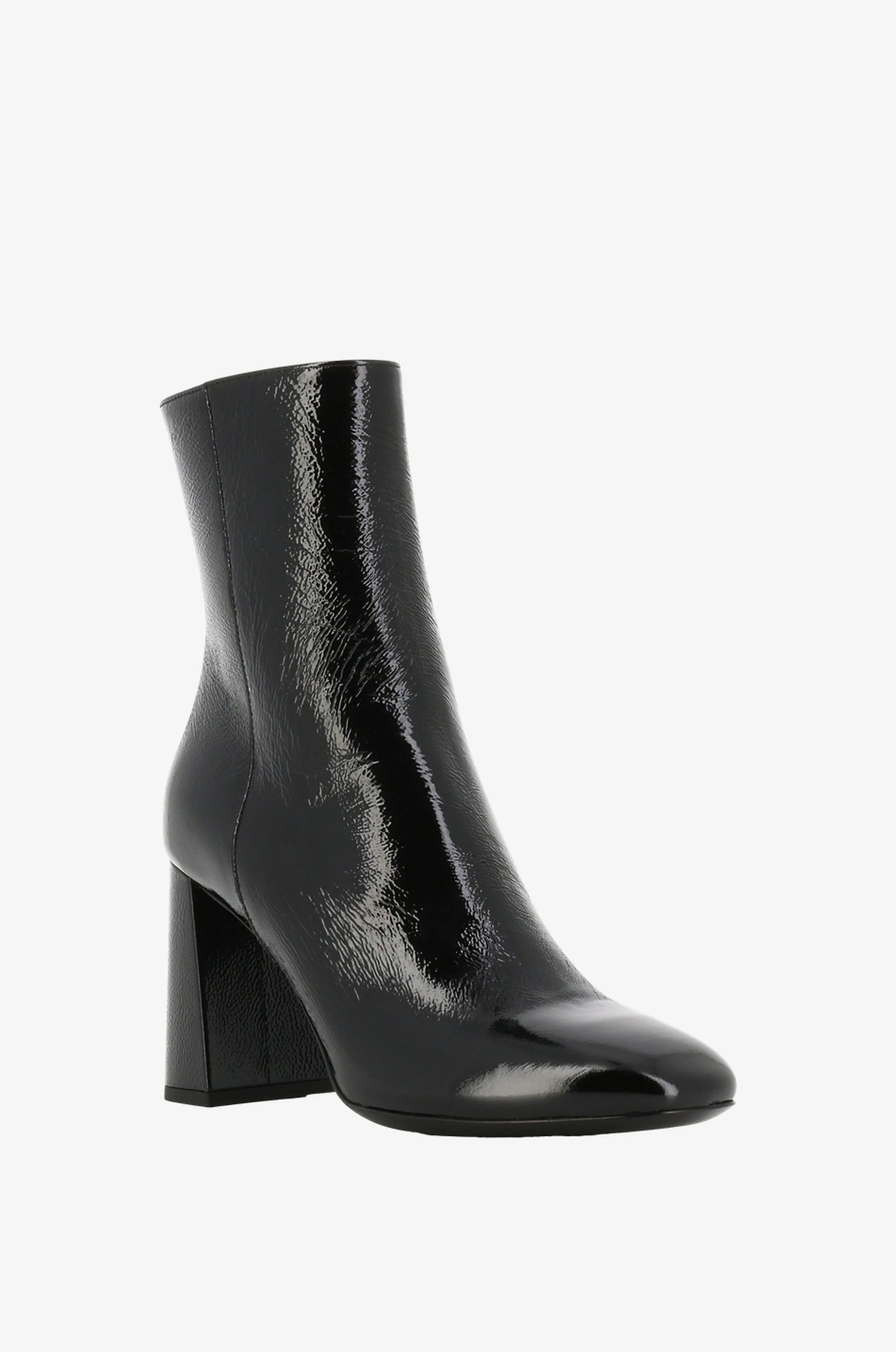 Bottines effet froissé à talon carré Shine 90