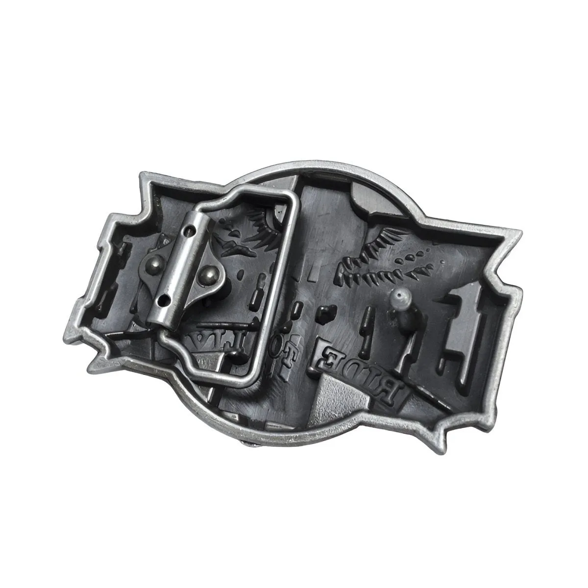 Boucle de ceinture Moto, Live to ride, ride to live, modèle Mason