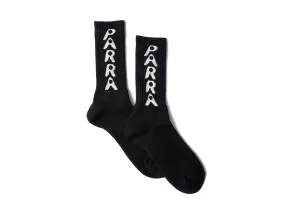 By Parra Hole Logo Crew Socks Black