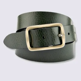 Ceinture Bernd Götz, ceinture femme en cuir vert foncé | Igert Chaussures&Maroquinerie