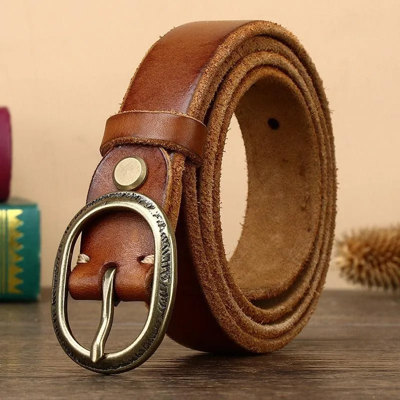 Ceinture en cuir pour femme, modèle Anjali