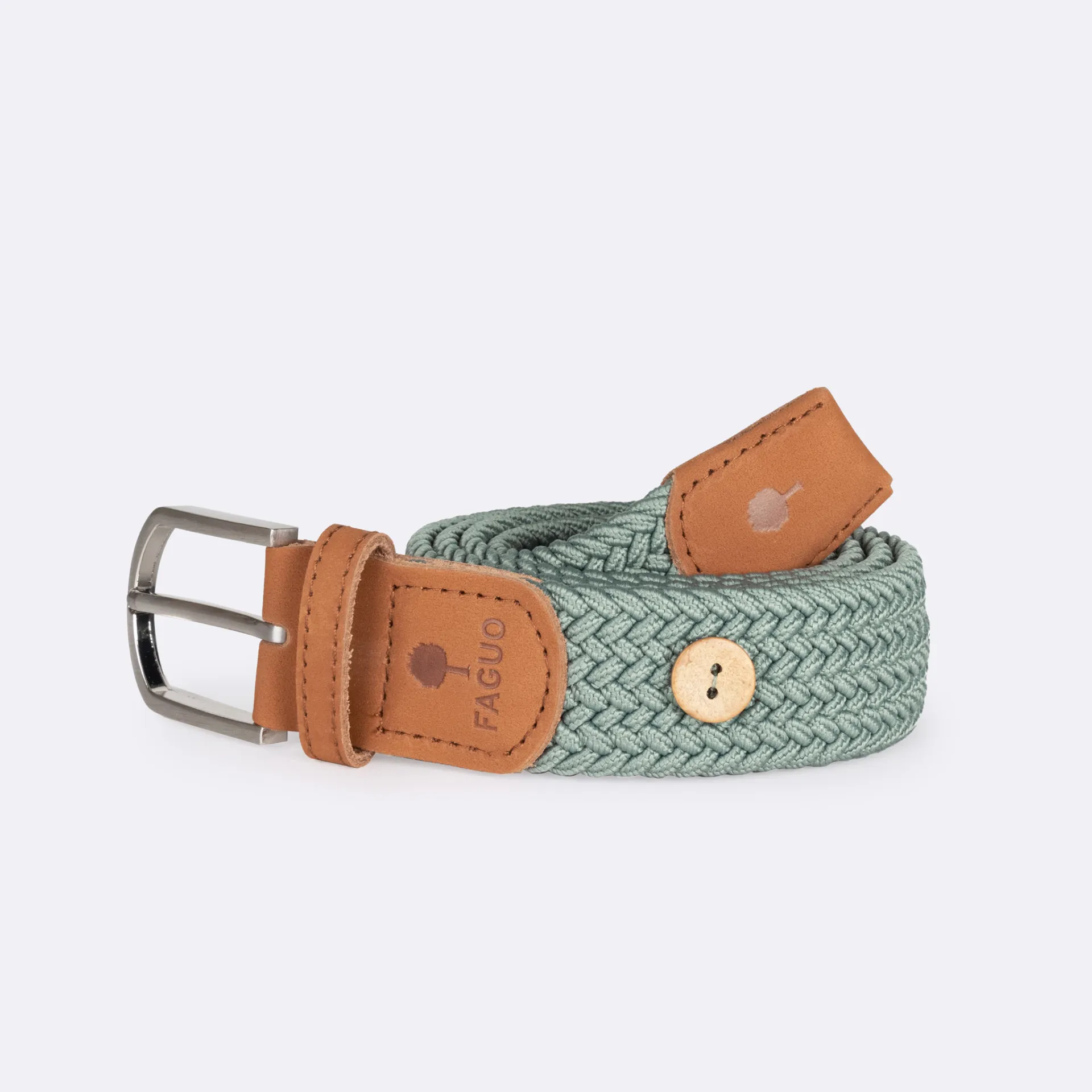 Ceinture vert polyester recyclé et élasthanne - modèle Belt - FAGUO