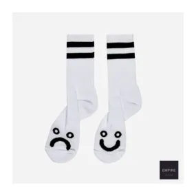 Chaussettes Polar Happy Sad Socks Long - White