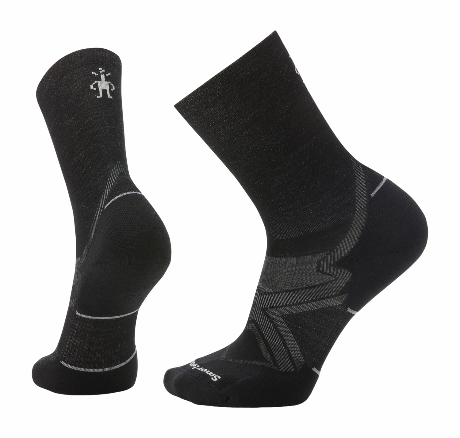Chaussettes Smartwool Unisexe Run Cold Weather Targeted Cushion Crew Socks Black