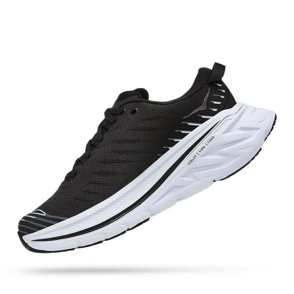 Chaussures running HOKA Femme | Chaussures entraînement running avec plaque en fibre de carbone Hoka Bondi X W Black/White pour 