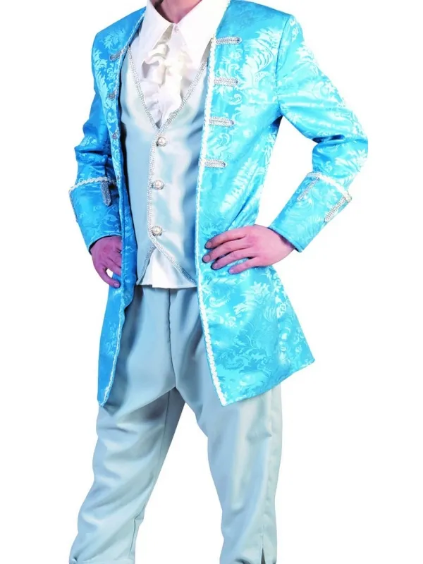 Déguisement Baroque homme bleu taille L
