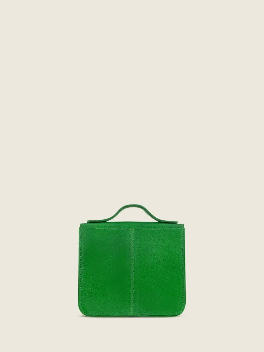 GREEN LEATHER HANDBAG Mademoiselle George XS Neon - Green