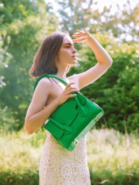 GREEN LEATHER HANDBAG WOMEN Colette S Sorbet - Kiwi