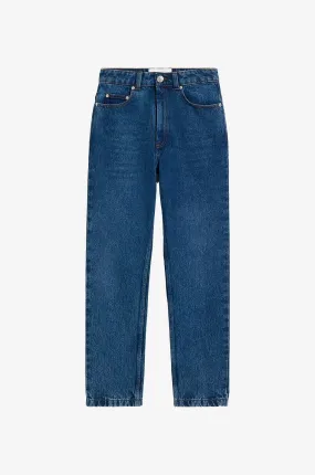 Jean droit raccourci taille hauteen coton