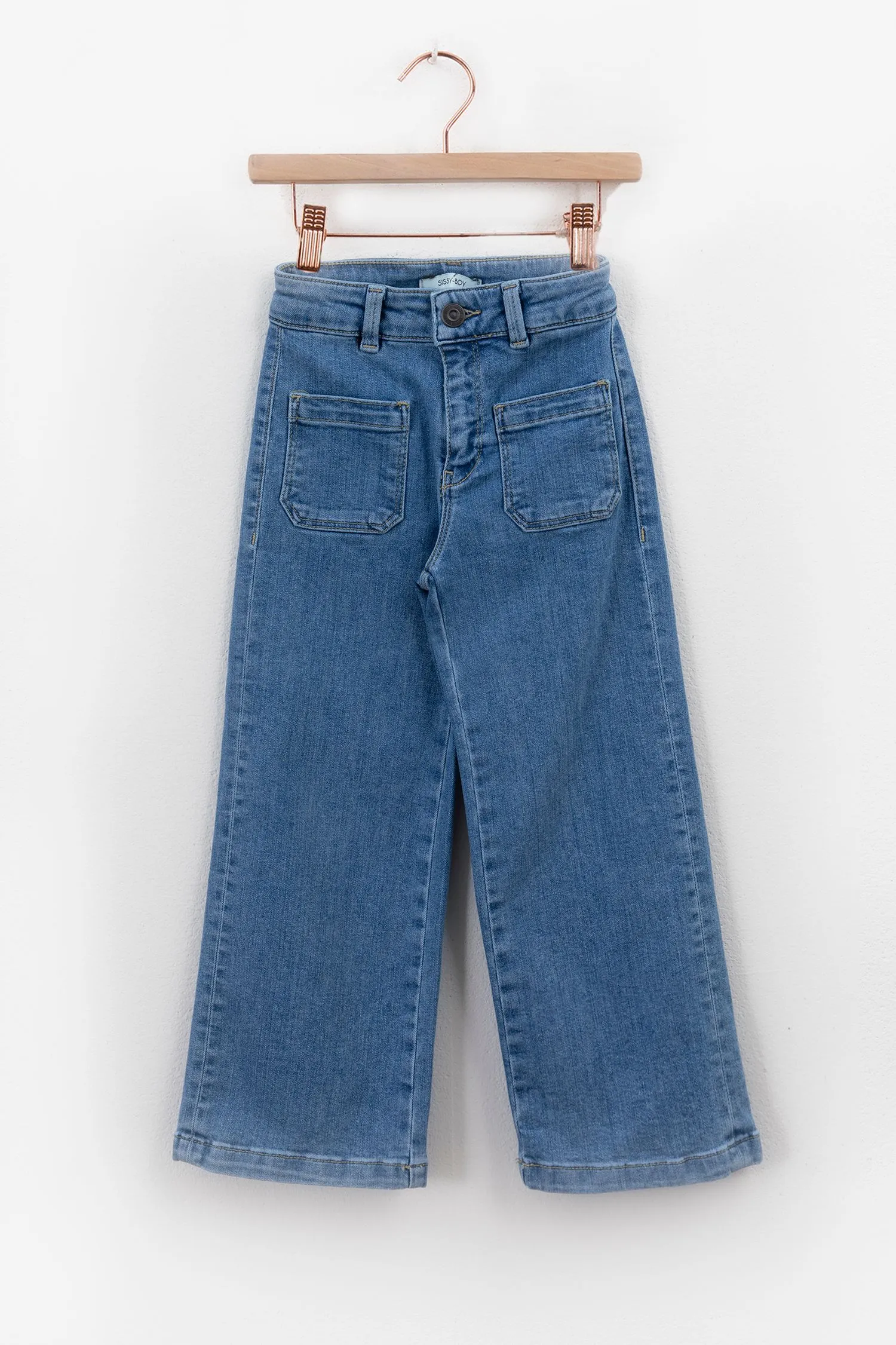 Jean jambes larges - bleu