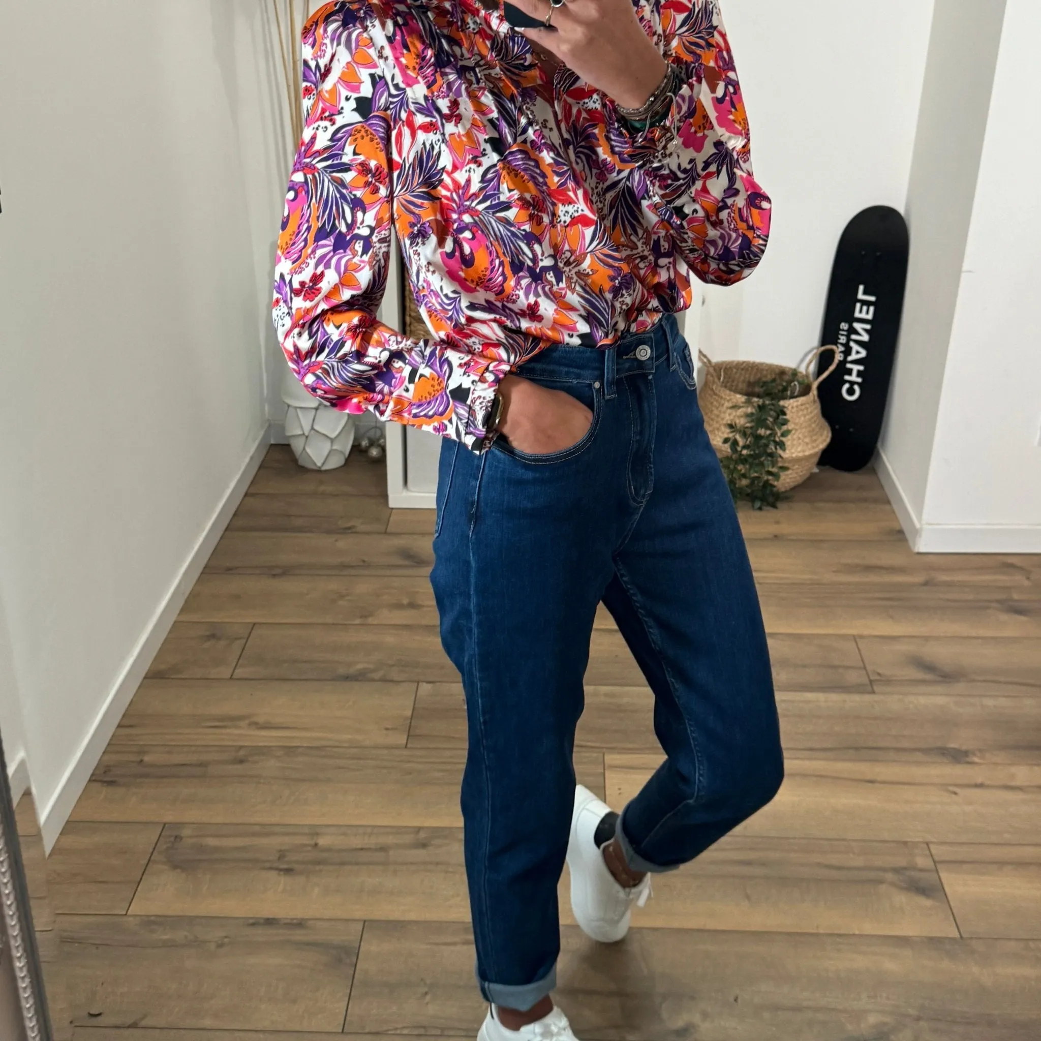 JEAN MOM LOUIS BLEU FONCE