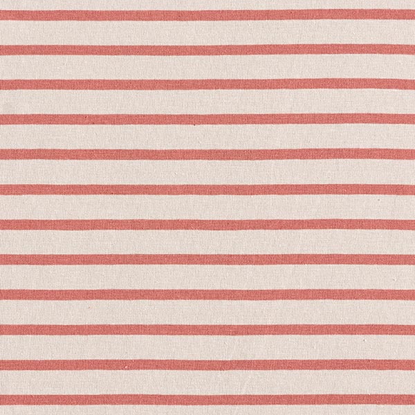 Jersey de coton Rayures fines et larges – anémone/terre cuite