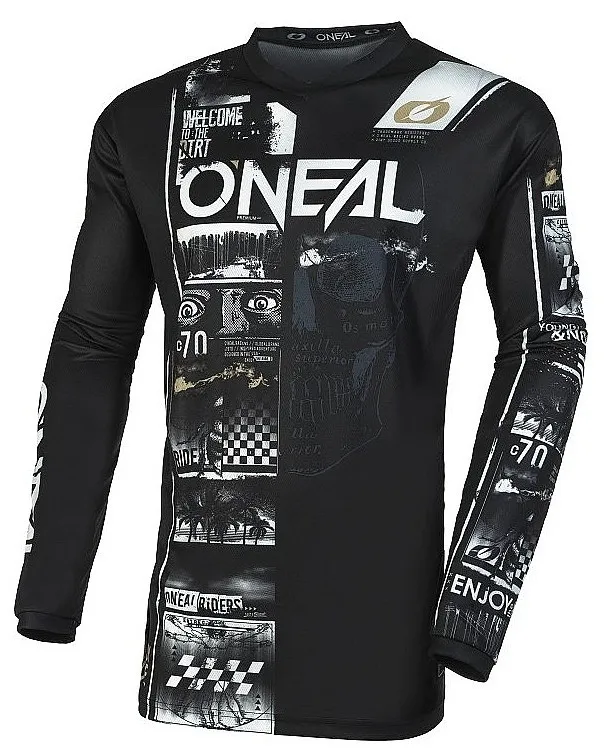 jersey O'Neal Element Attack LS - Black/White - men´s