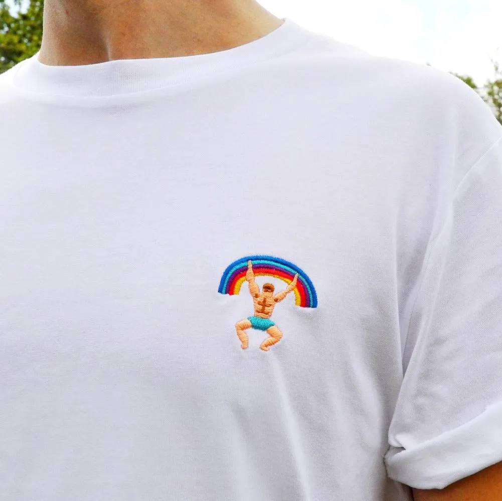 Lundi au Soleil - Tee-shirt brodé Rainbow Man