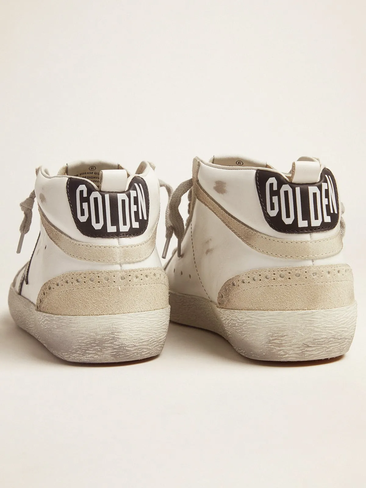 Mid Star homme blanches avec étoile noire | Golden Goose