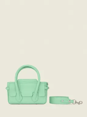 MINI GREEN LEATHER HANDBAG WOMEN Madeleine XS Pastel - Mint