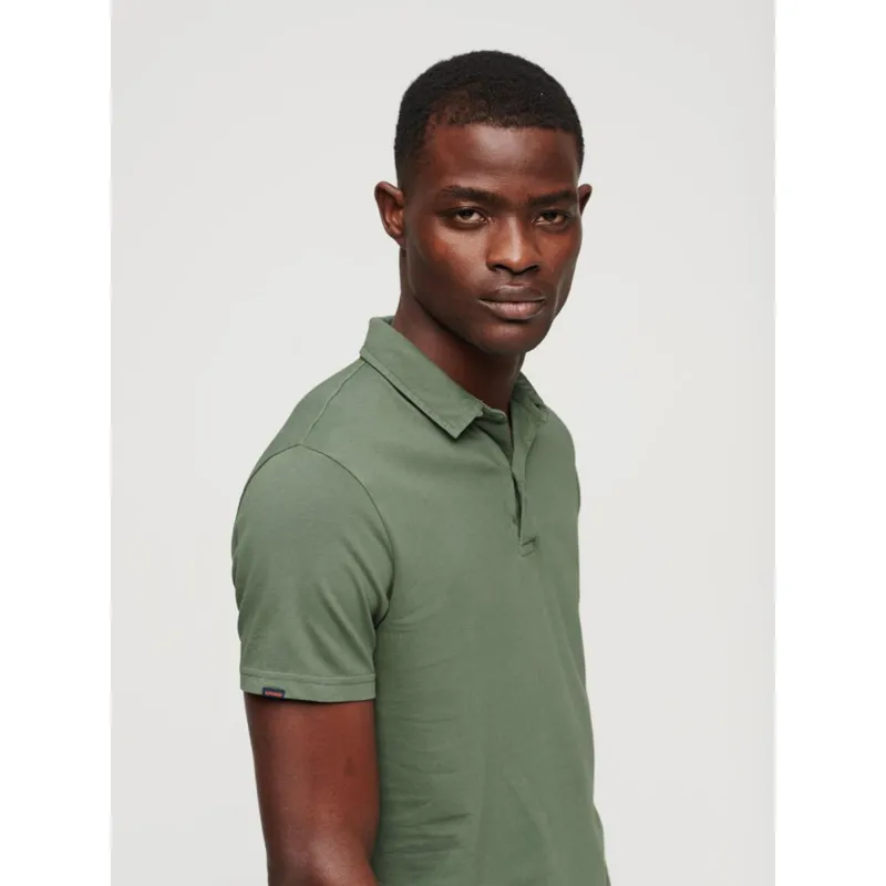 Polo uni jersey vert homme - Superdry | wimod