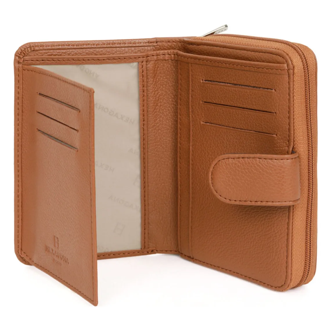 Portefeuille Cuir CONFORT Tan Fern | 3 Suisses