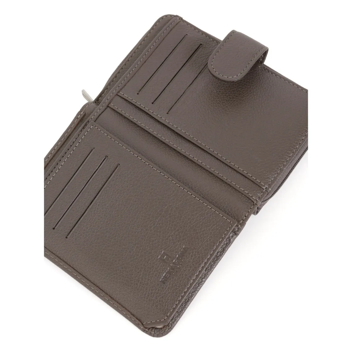 Portefeuille Cuir CONFORT Taupe Elise  | 3 Suisses