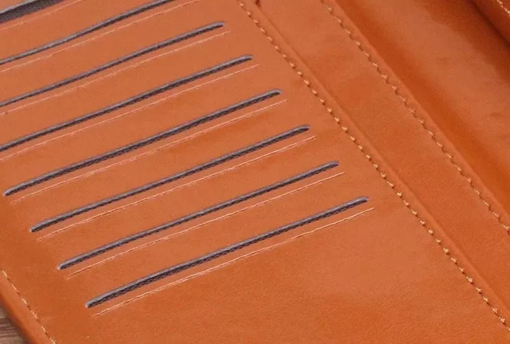 Portefeuille en cuir PU avec fermeture éclair pour femme