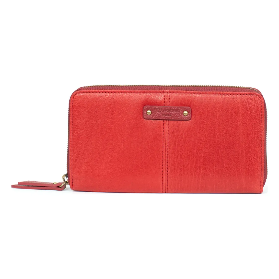 Portefeuille long Stop RFID Cuir AMBROISE Rouge | 3 Suisses