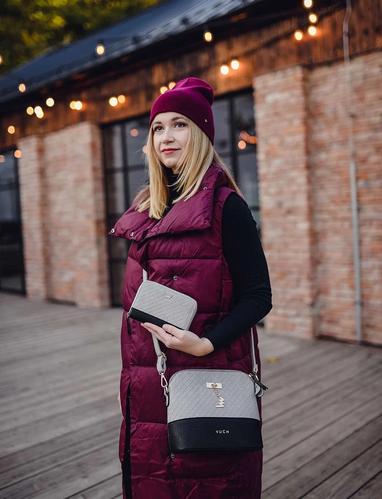 portefeuille Vuch Andy - Grey/Black - women´s