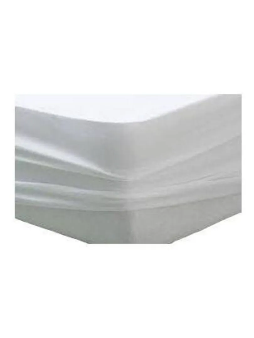 Protège Matelas Flanelle 90 X 190 Cm / 100% Coton - Blanc