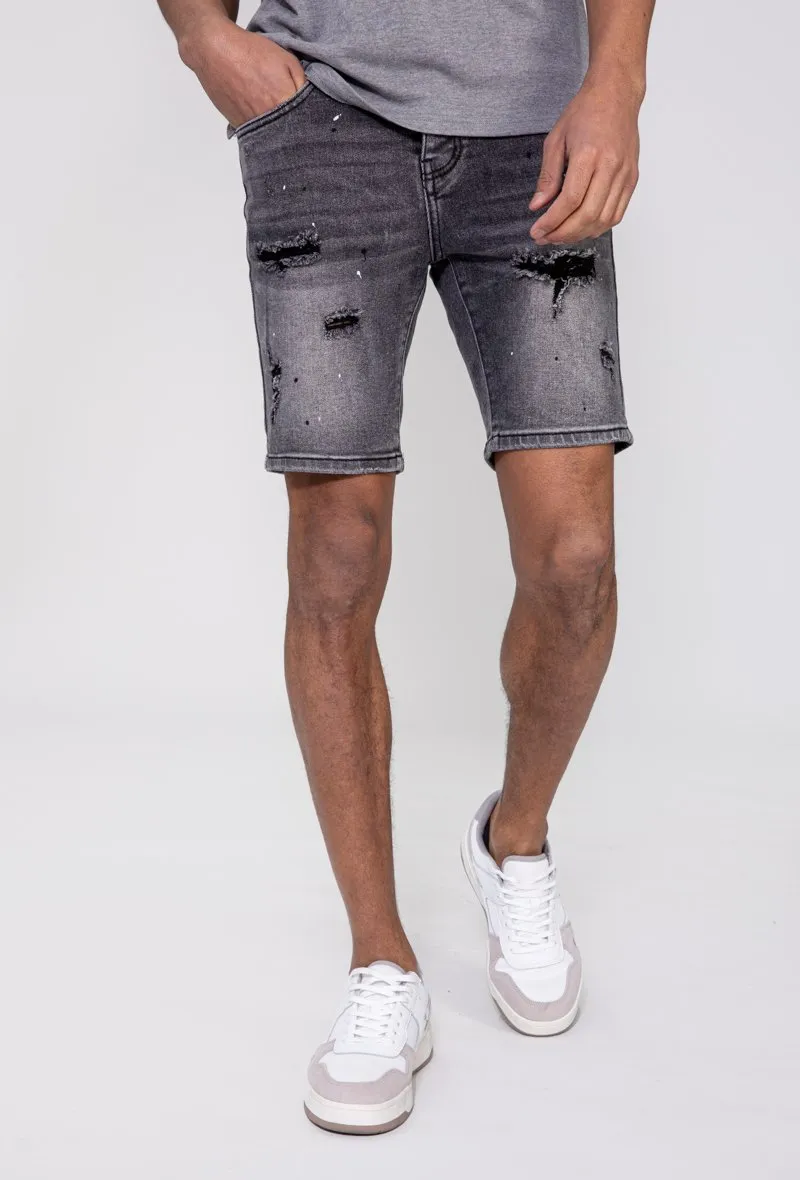 Short jean stretch déchiré