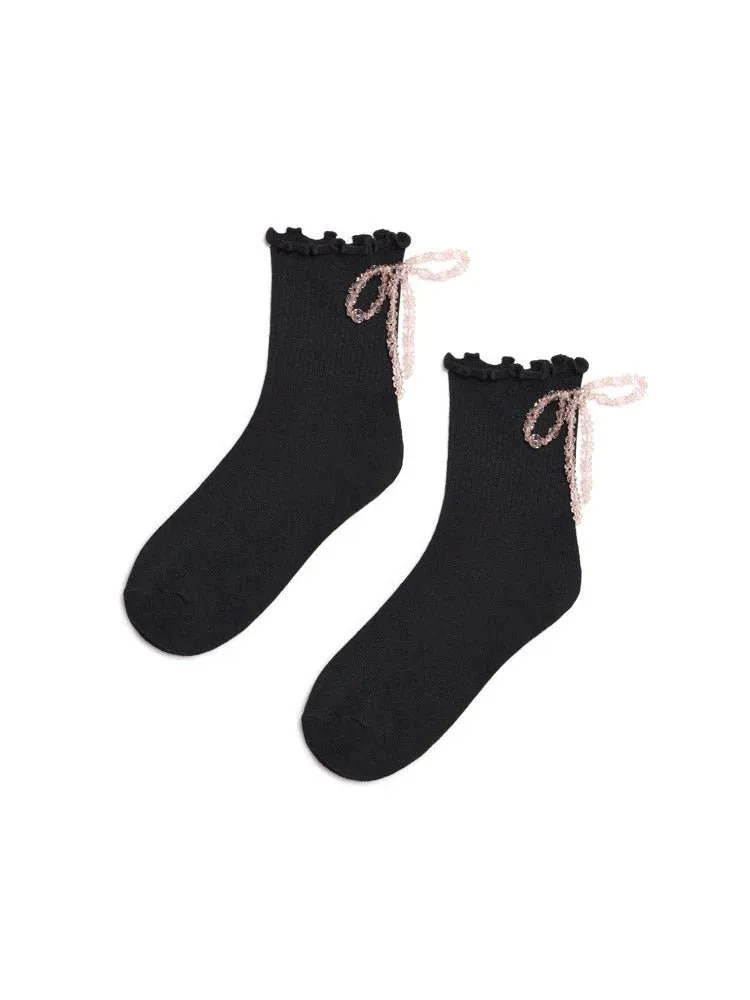 Sister Jane - Alpine Bead Socks - Coal Black