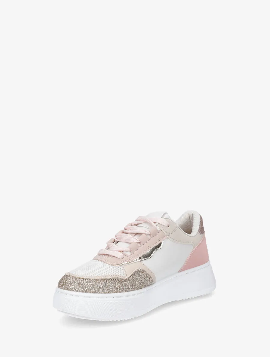 Sneakers à plateforme et pailleté