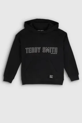 Sweat à capuche coupe large S-REC HOODY JR CHARBON