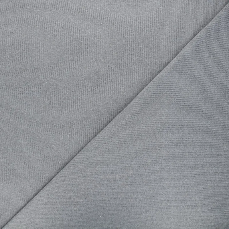 Tissu jersey coton lin chiné - gris