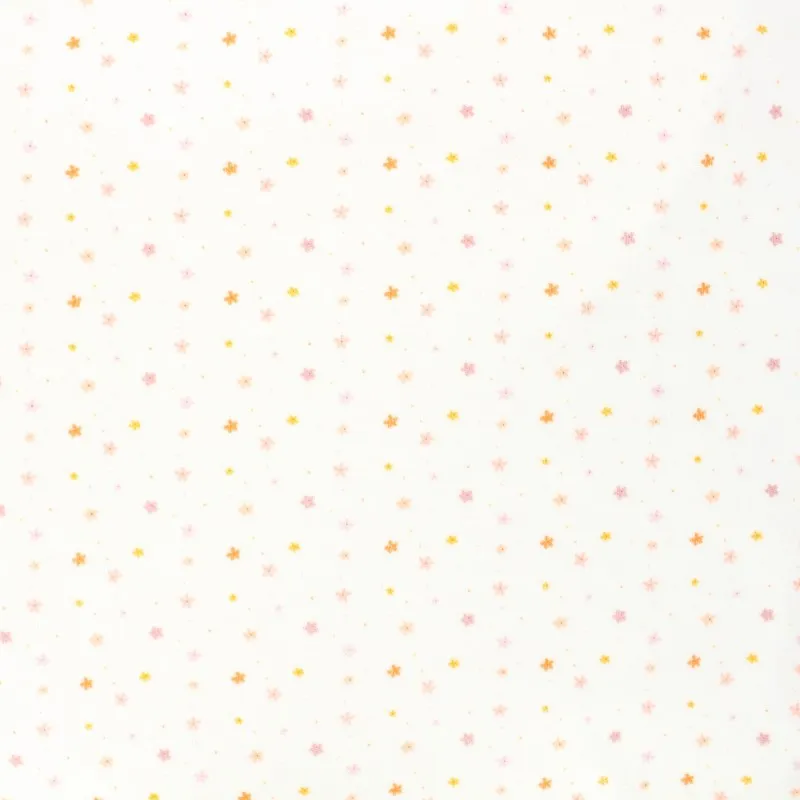 Tissu jersey velours Poppy Flowers - blanc