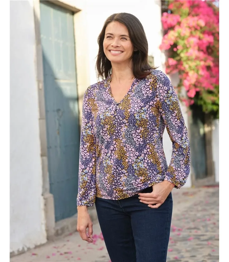Top à boutons - Femme - Jersey