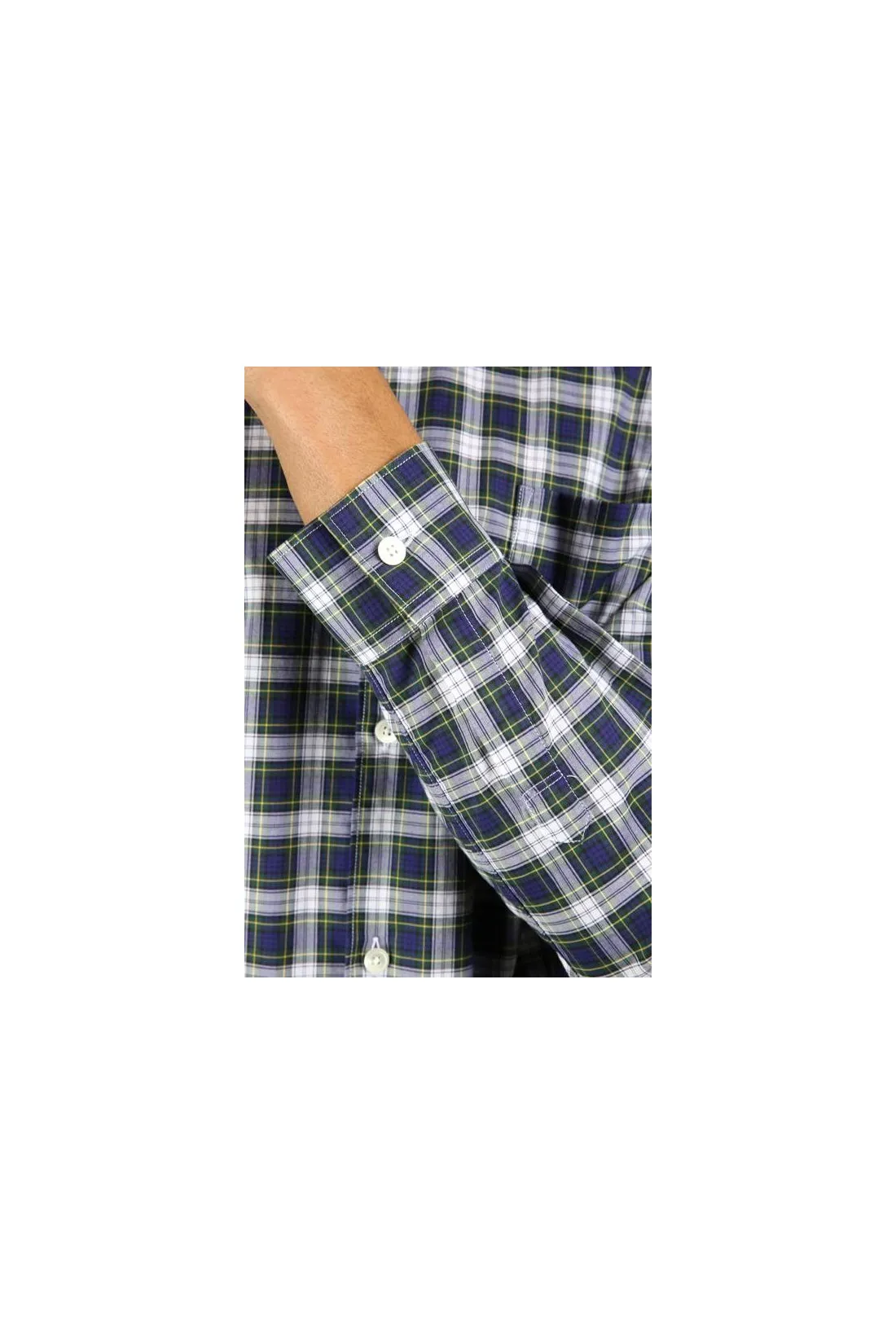 Tres bien Shirt tartan checks Green - GRADUATE STORE