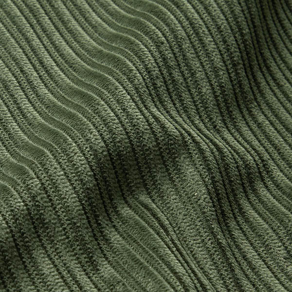 Velours fantaisie à côtes larges et étroites – olive