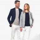 Veste de service homme en maille bleu - KARIBAN