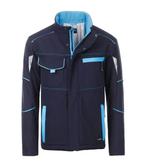 Veste de travail matelassée softshell unisexe - JN853 - bleu marine