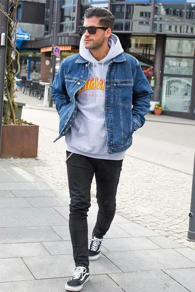 veste en jean homme