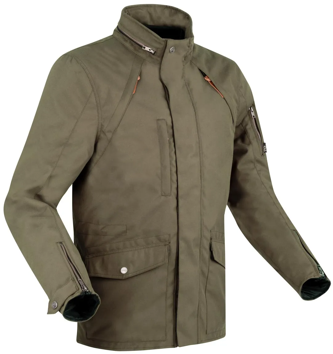 Veste Segura Irvine kaki, veste moto hiver homme étanche