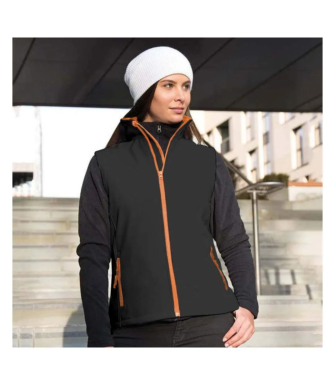 Veste softshell sans manches femme noir/orange Result