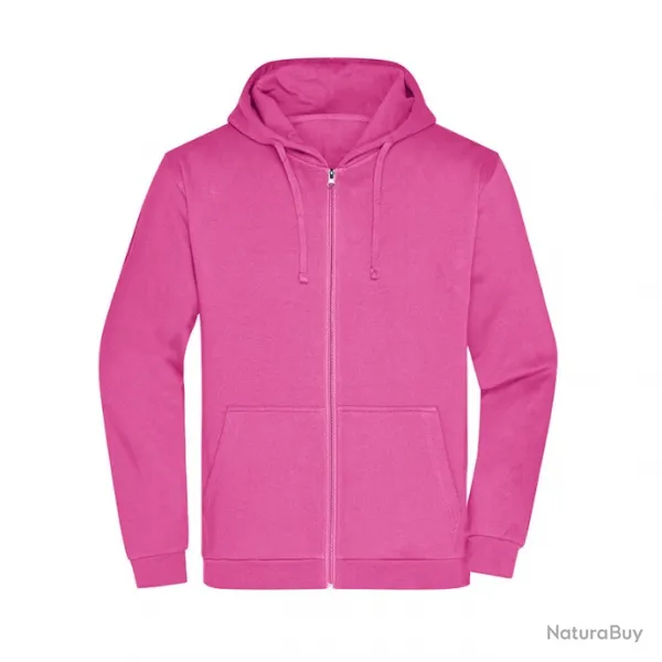 Zip Hoody Men-JAMES NICHOLSON  Pink  JN756071